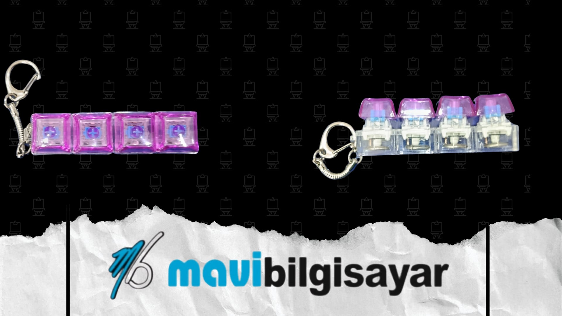 STRES GİDERİCİ BLUE SWİTCH MOR ANAHTARLIK KLAVYE