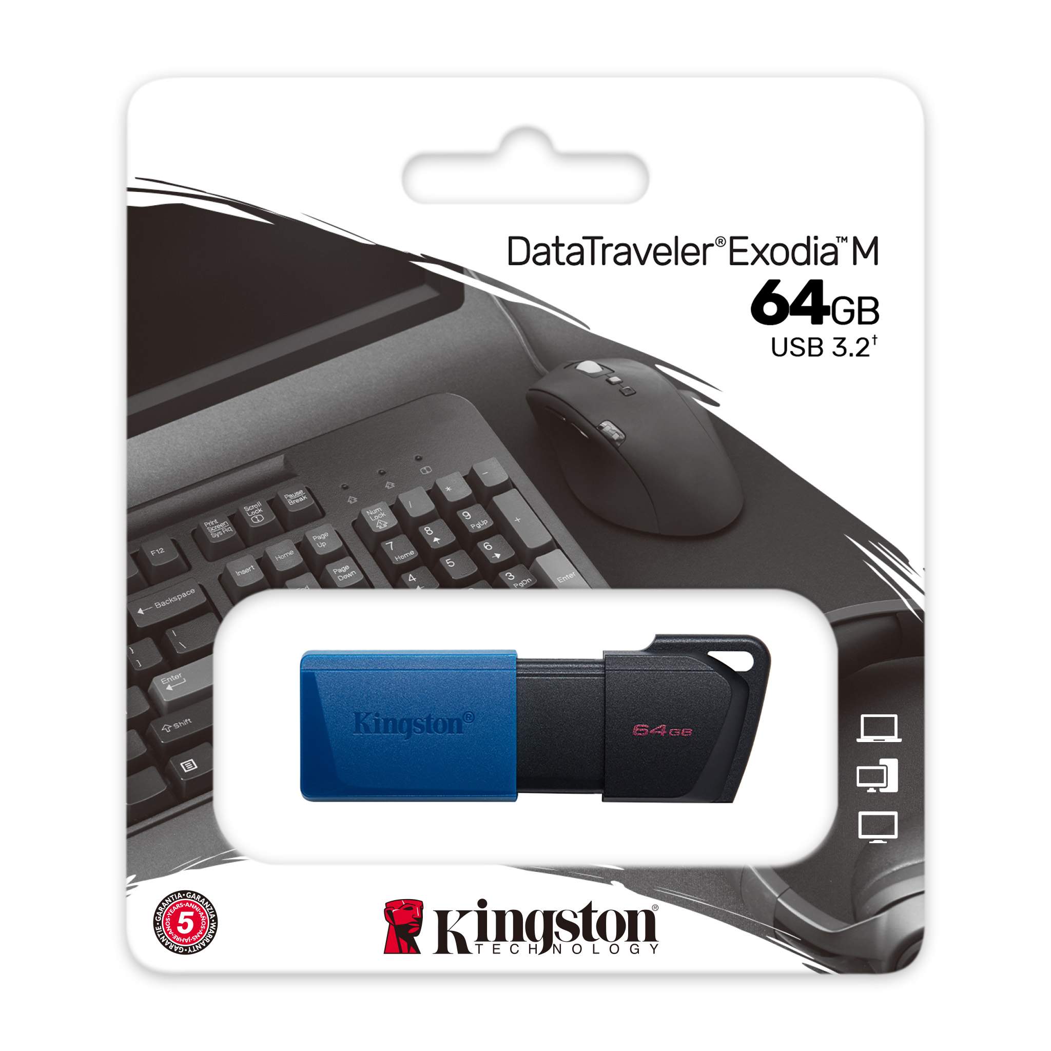 KİNGSTON SİYAH USB 64GB FLASH BELLEK