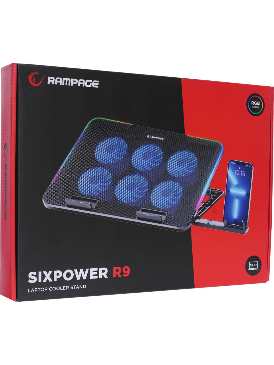SIXPOWER R9 6 FANLI RGB IŞIKLI TELEFON TUTUCULU GAMİNG OYUNCU LAPTOP SOĞUTUCU
