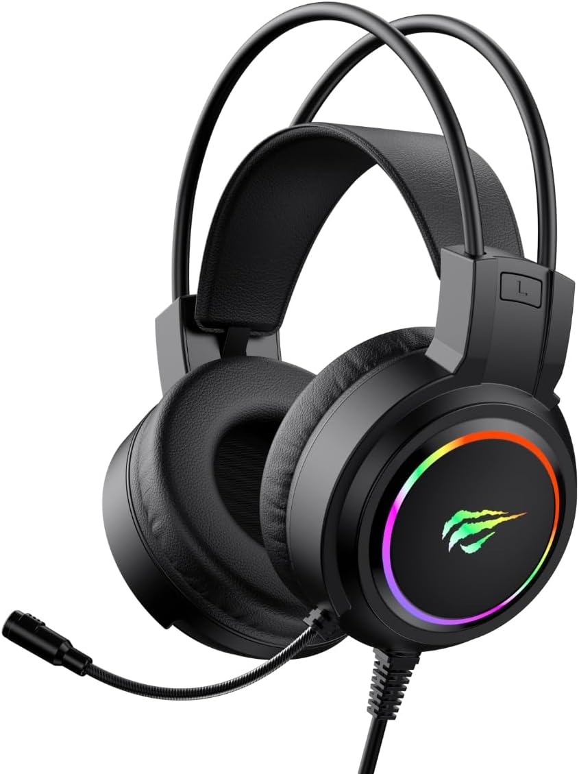 Havit Gamenote HG902D RGB Işıklı Mikrofonlu Gaming Kulaklık - Siyah